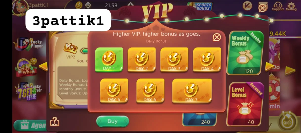 3 Patti Gold Bonus System